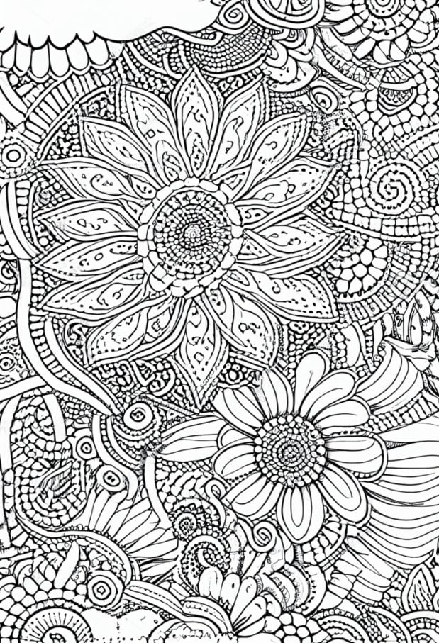 Easy mandala, basic and simple mandalas coloring book for adults, seniors,  and beginner. Floral. Flower. Oriental. Book Page. Outline. Stock  Illustration