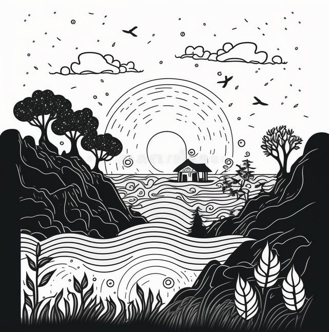 journey colouring page
