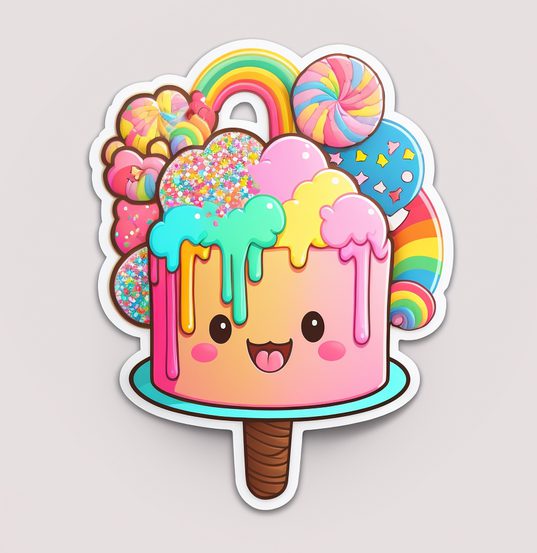 Design cute kawaii stickers for you using midjourney ai by